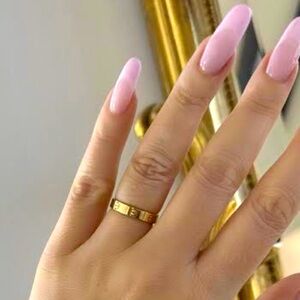 Gold Small Model Screw Ring Band